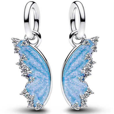 Pandora kék pillangó dupla függő - 794244C01