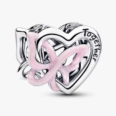 Pandora összefonódó szív és pillangó charm - 794475C01