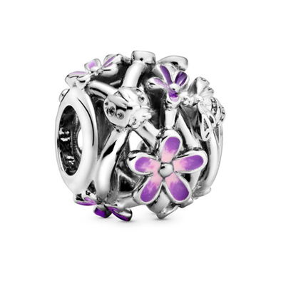 Pandora áttört lila százszorszép charm - 798772C02