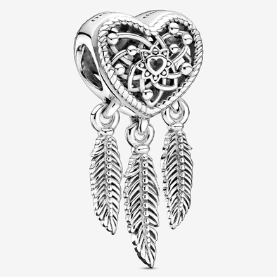 Pandora áttört szív és álomfogó charm - 799107C00