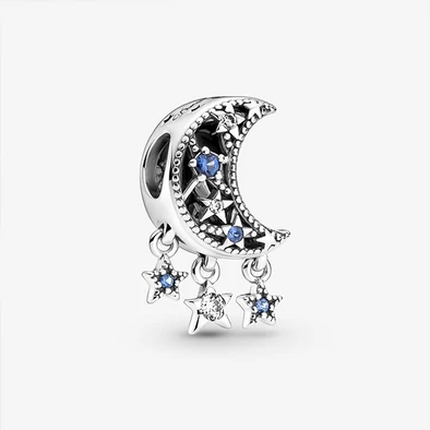 Pandora csillag és félhold charm - 799643C01