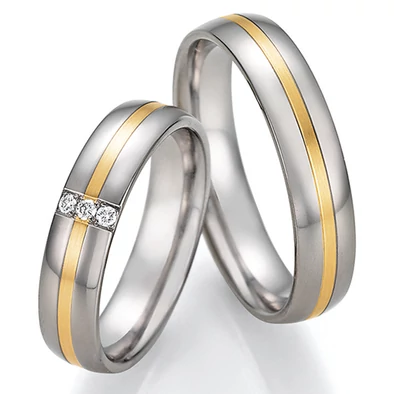 Collection Ruesch titán & arany karikagyűrű - 78-10070-050WY