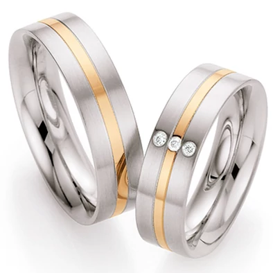 Collection Ruesch nemesacél & arany karikagyűrű - 88-01380-060WR