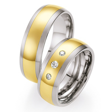 Collection Ruesch nemesacél & arany karikagyűrű - 88-05000-070WY