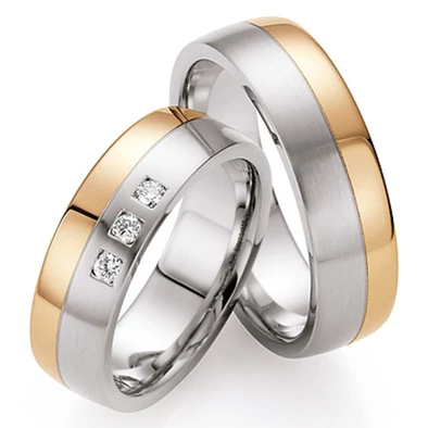 Collection Ruesch nemesacél & arany karikagyűrű - 88-05030-065WR