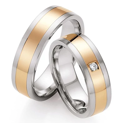 Collection Ruesch nemesacél & arany karikagyűrű - 88-05040-060WR