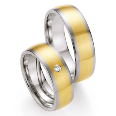 Collection Ruesch nemesacél & arany karikagyűrű - 88-05070-065WY