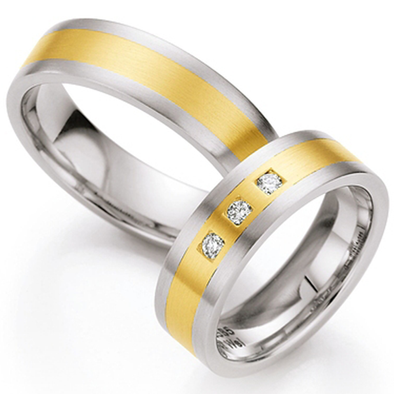 Collection Ruesch nemesacél & arany karikagyűrű - 88-05080-060WY