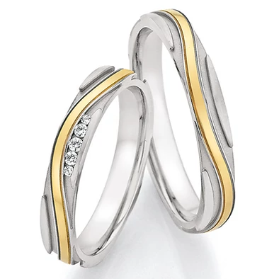 Collection Ruesch nemesacél & arany karikagyűrű - 88-24010-035WY