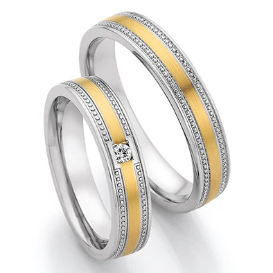 Collection Ruesch nemesacél & arany karikagyűrű - 88-24070-045WY