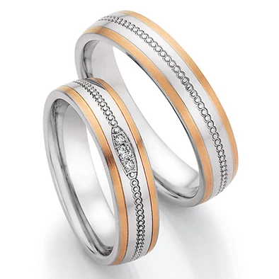 Collection Ruesch nemesacél & arany karikagyűrű - 88-24090-050WR