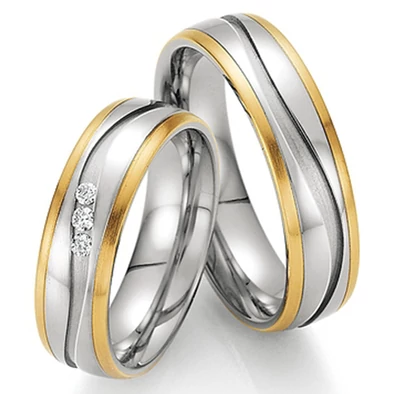 Collection Ruesch nemesacél & arany karikagyűrű - 88-60010-060WY