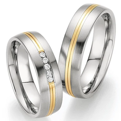 Collection Ruesch nemesacél & arany karikagyűrű - 88-60030-060WY