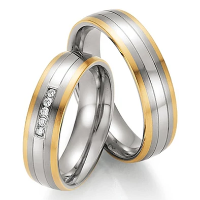 Collection Ruesch nemesacél & arany karikagyűrű - 88-60090-060WY