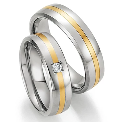 Collection Ruesch nemesacél & arany karikagyűrű - 88-60110-060WY