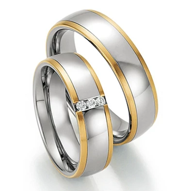 Collection Ruesch nemesacél & arany karikagyűrű - 88-60130-060WY