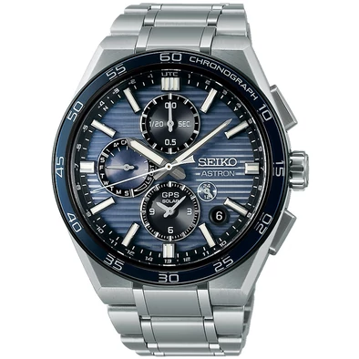 Seiko férfi óra - SSH175J1 - Astron 5X sorozat GPS Solar Dual-Time Chronograph in Slate Blue