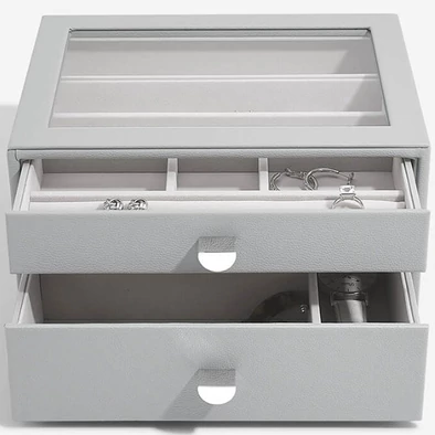 Stackers szürke fiókos ékszertartó doboz szett - 76059