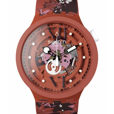 Swatch férfi óra - SB05C100 - Camoflower Cotton