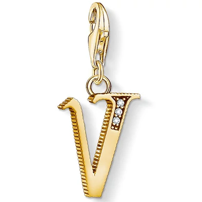 Thomas Sabo "V" betű charm - 1628-414-39