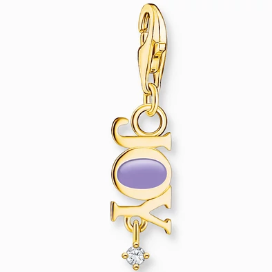 Thomas Sabo arany JOY felirat charm - 2007-565-13