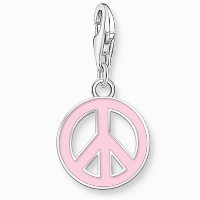 Thomas Sabo rózsaszín békejel charm - 2207-007-9