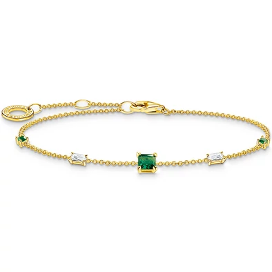 Thomas Sabo karkötő zöld és fehér kövekkel - A2059-971-7-L19V