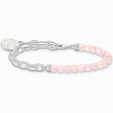 Thomas Sabo Charmista Coin láncos rózsakvarc karkötő - A2128-067-9-L15V