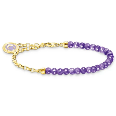 Thomas Sabo Charmista Coin aranyozott és ametiszt karkötő - A2130-427-13-L15V
