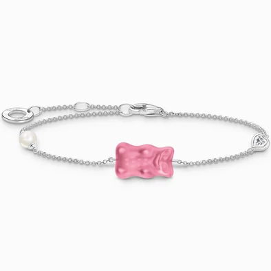 Thomas Sabo x HARIBO karlánc rózsaszín gumimacival  - A2151-052-9-L19V