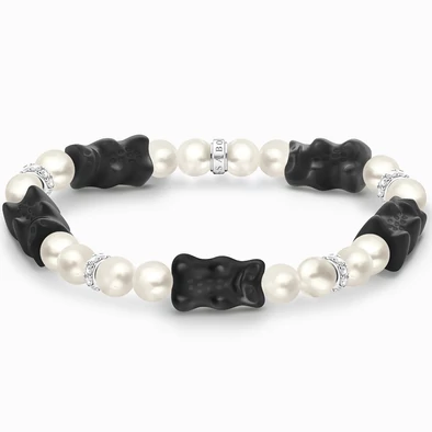 Thomas Sabo x HARIBO gyöngyös fekete gumimaci karkötő - A2170-052-11-L19