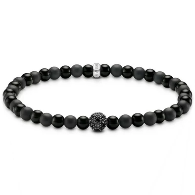 Thomas Sabo obszidián talizmán karkötő  - A2184-705-11-L19