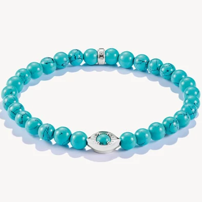 Thomas Sabo türkiz gyöngyös védelmező szem karkötő - A2210-404-17