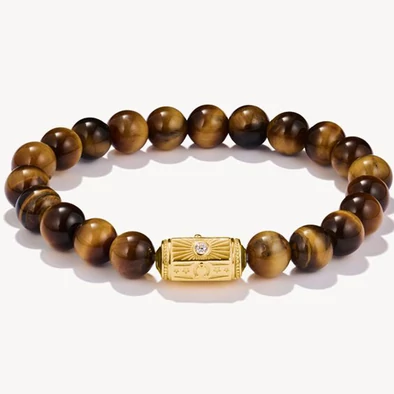 Thomas Sabo tigrisszem gyöngyös karkötő aranyozott dísszel - A2212-324-2