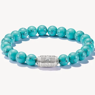 Thomas Sabo türkiz gyöngyös karkötő ezüst dísszel - A2212-405-17