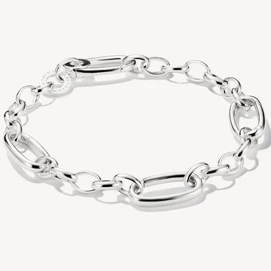 Thomas Sabo Connect Link ezüst charmgyűjtő karkötő három nyitható láncszemmel - C1203-001-21-L17 Thomas Sabo Connect Link ezüst charmgyűjtő karkötő három nyitható láncszemmel - C1203-001-21-L17