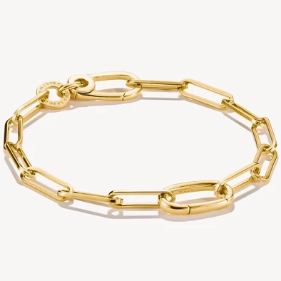 Thomas Sabo Connect Link sárga arany charmgyűjtő karkötő nyitható láncszemmel - C1205-413-39-L17 Thomas Sabo Connect Link sárga arany charmgyűjtő karkötő nyitható láncszemmel - C1205-413-39-L17