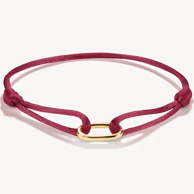Thomas Sabo piros textilkarkötő aranyozott nyitható láncszemmel - C1210-413-50