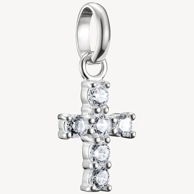 Thomas Sabo Connect cirkónia köves ezüst kereszt charm - CC1206-051-14 Thomas Sabo Connect cirkónia köves ezüst kereszt charm - CC1206-051-14