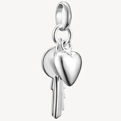 Thomas Sabo Connect ezüst kulcs és szív charm - CC1233-001-21 Thomas Sabo Connect ezüst kulcs és szív charm - CC1233-001-21