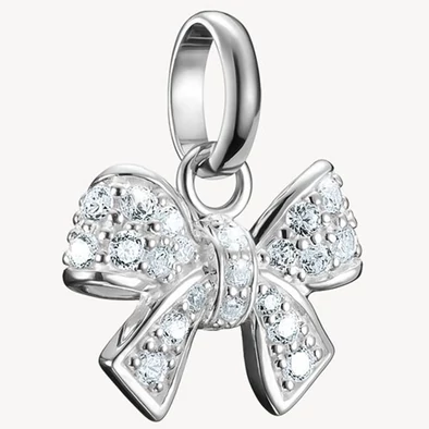 Thomas Sabo Connect cirkónia köves ezüst masni charm - CC1235-051-14 Thomas Sabo Connect cirkónia köves ezüst masni charm - CC1235-051-14