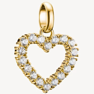 Thomas Sabo Connect sárga arany cirkónia köves szív charm - CC1237-414-14 Thomas Sabo Connect sárga arany cirkónia köves szív charm - CC1237-414-14