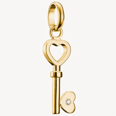 Thomas Sabo Connect cirkónia köves sárga arany kulcs charm - CC1241-414-14 Thomas Sabo Connect cirkónia köves sárga arany kulcs charm - CC1241-414-14