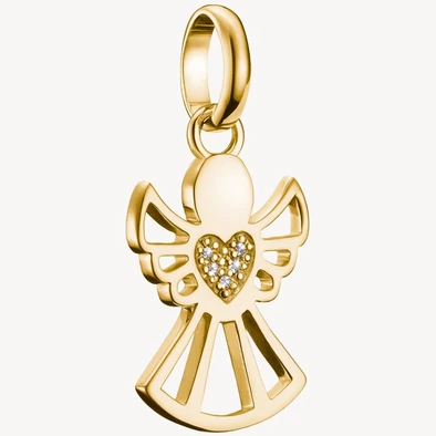 Thomas Sabo Connect cirkónia köves sárga arany angyal charm - CC1242-414-14 Thomas Sabo Connect cirkónia köves sárga arany angyal charm - CC1242-414-14