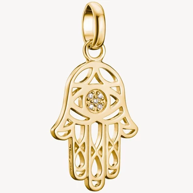 Thomas Sabo Connect cirkónia köves sárga arany Hamza keze charm - CC1243-414-14 Thomas Sabo Connect cirkónia köves sárga arany Hamza keze charm - CC1243-414-14