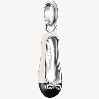 Thomas Sabo Connect ezüst fehér balerina cipő charm - CC1245-007-14 Thomas Sabo Connect ezüst fehér balerina cipő charm - CC1245-007-14