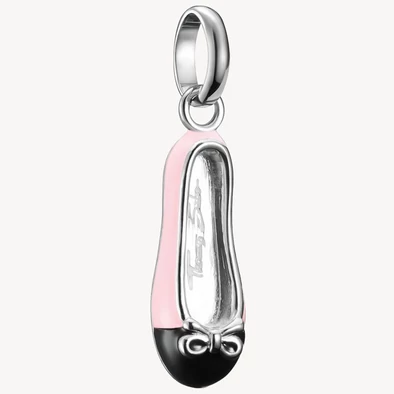 Thomas Sabo Connect ezüst rózsaszín balerina cipő charm - CC1245-007-9 Thomas Sabo Connect ezüst rózsaszín balerina cipő charm - CC1245-007-9