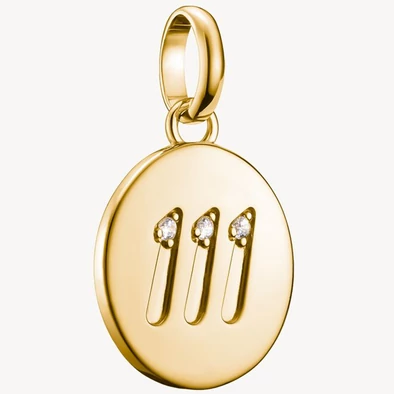 Thomas Sabo Connect sárga arany angyalszám 111 charm - CC1248-414-14