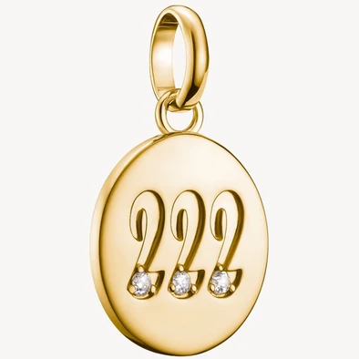 Thomas Sabo Connect sárga arany angyalszám 222 charm - CC1249-414-14