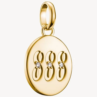 Thomas Sabo Connect sárga arany angyalszám 888 charm - CC1255-414-14